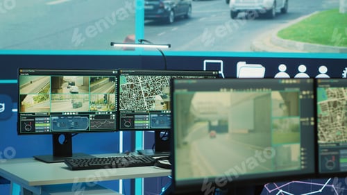 Preview: Public security agency office equipped with satellite CCTV cameras system