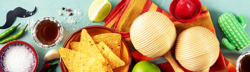 Preview: Cinco de Mayo Festive Setup with Nachos, Tequila, and Maracas