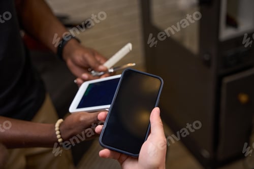 Preview: Procedure for calculating in barbershop using a phone