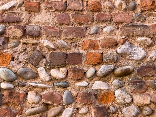 Preview: brick and stone masonry in old wall in Monza