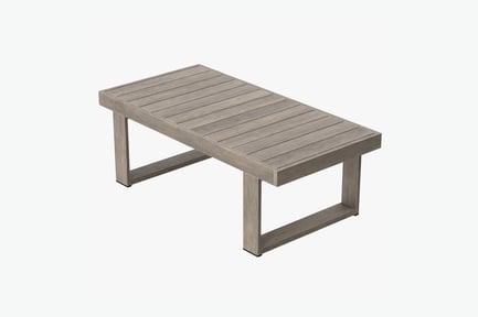 Preview: Rectangular Slatted Coffee Table for Patio or Garden