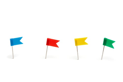 Preview: Colorful flag push pins