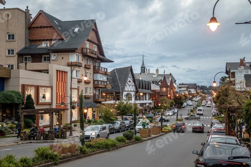 Preview: Street and architecture of Gramado city - Gramado, Rio Grande do Sul, Brazil