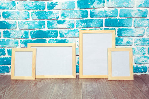 Preview: Picture frame on brick wall