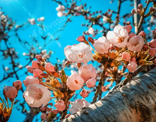 Preview: Cherry blossom tree in close-up