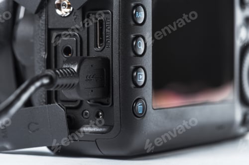 Preview: Closeup view of digital camera