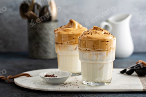 Preview: Dalgona coffee or whipped instant coffee