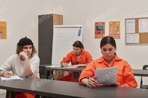 Preview: Young Adult Women Studying during Prison Education Program Session