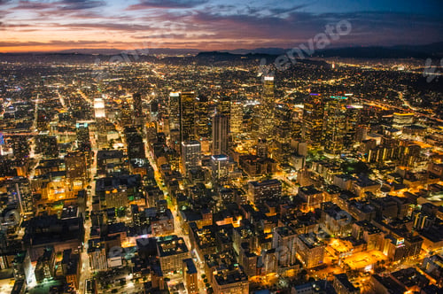 Preview: Aerial view of Los Angeles, California, USA