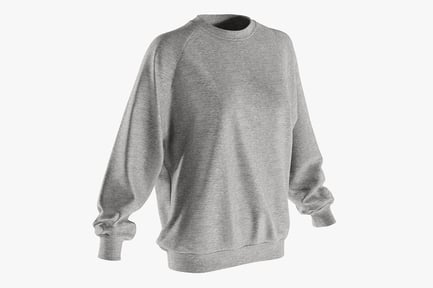 Preview: Grey Women's Raglan Sleeve Sweater
