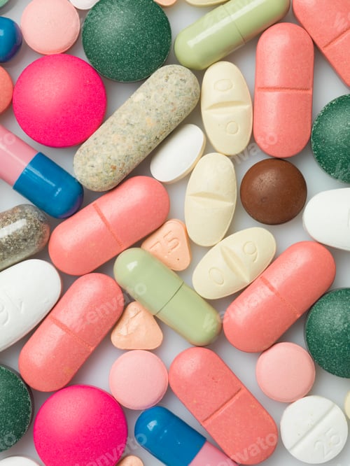 Preview: A group of colorful pills