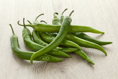 Preview: Heap of fresh green chili peppers