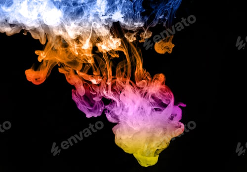 Preview: Ink Bright In Water Background Image