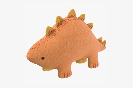 Preview: Orange Plush Stegosaurus Toy