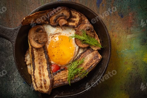 Preview: Still Life- Homemade Food. Cooked Scrambled Eggs