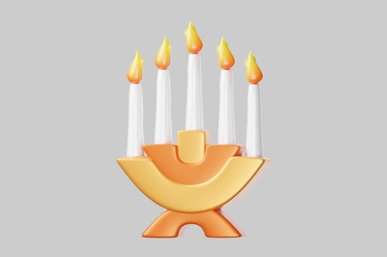 Preview: Candlestick with lit candles for adventure