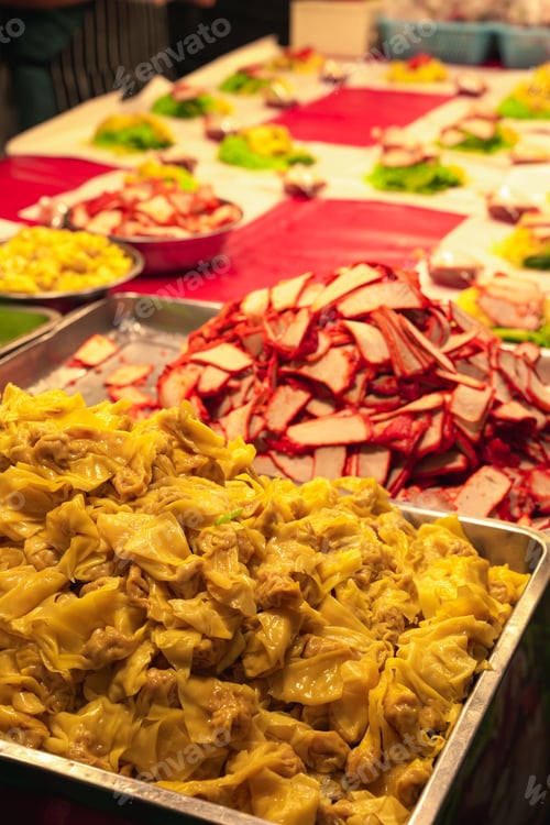 Preview: Traditional chinese food dumpling in the threshing basket called Shumai
