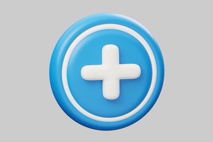 Preview: Blue plus sign button