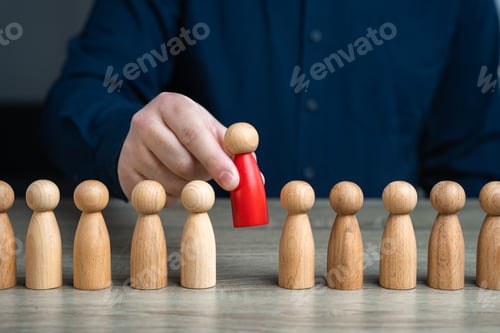 Preview: The man assigns a worker to an open position.