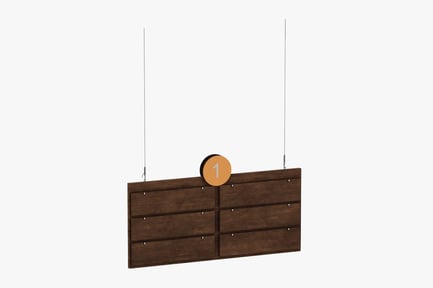 Preview: Hanging Aisle Signboard with Number