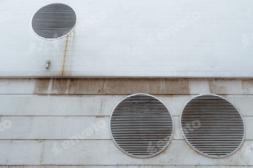 Preview: Wall with covered ventilation shafts