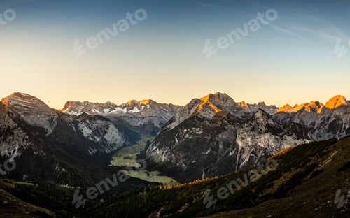 Preview: View of Karwendel region, Hinterriss, Tirol, Austria