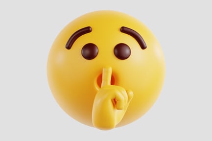 Preview: 3D Shushing Face Emoji
