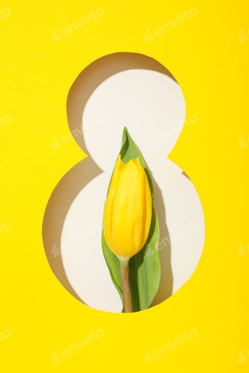 Preview: Paper cut number eight with fresh tjuspans