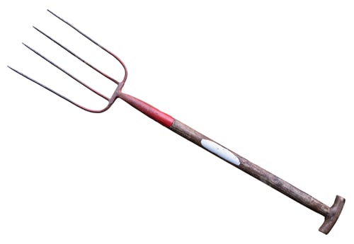 Preview: Isolated Rustic Pitchfork.
