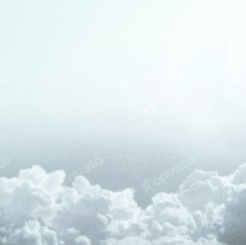 Preview: Sky And Clouds In Vintage Color Style On Mulberry Paper Texture For Background