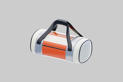 Preview: Stylish duffel bag orange and white