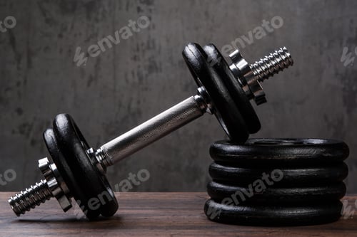 Preview: Heavy black dumbbells