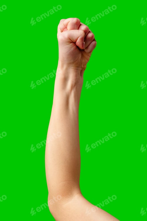 Preview: Womans Arm With Green Screen Background