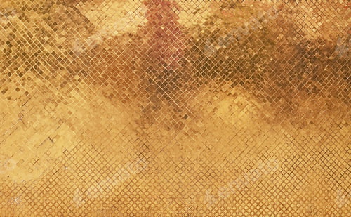 Preview: Wall decoration gold mosaic Glossy surface material texture yellow color background