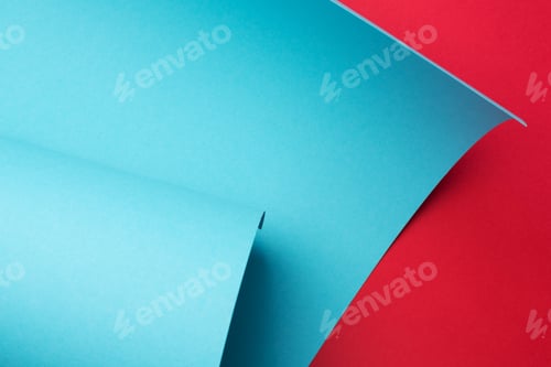 Preview: Curve Paper Red and Blue Abstract Geometric Background