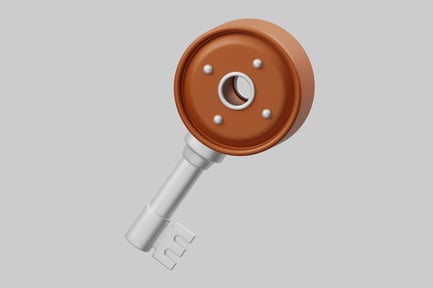 Preview: Bronze round key