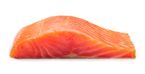 Preview: Close-up Fresh Raw Salmon Fillet on White Background