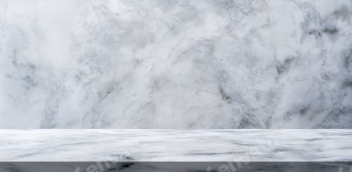 Preview: Empty gray marble stone floor and wall room background well displays products and text on free space
