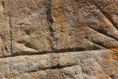 Preview: Texture Of An Old Wall. Surface Of An Ancient Temple In Prague. Background Of Stone For The