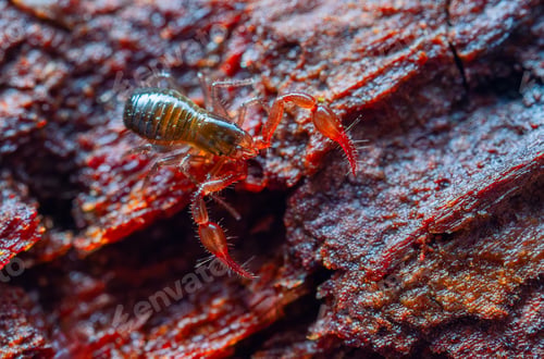 Preview: Close up macro image of a tiny Pseudoscorpion