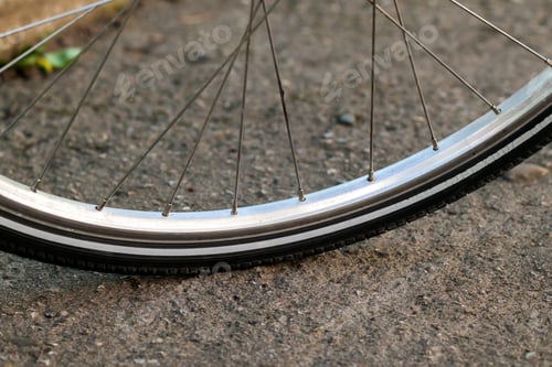 Preview: Bicycle Parts. Selective focus close-up