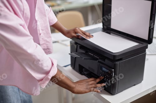 Preview: Scanning Papers Using Printer in Office