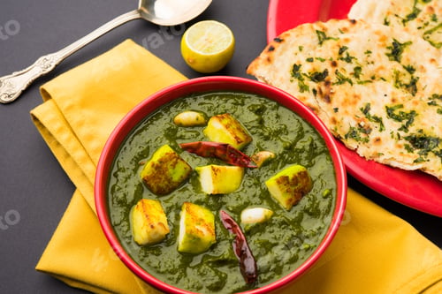 Preview: Indian style Palak Paneer Or Spinack Cottage Cheese Curry
