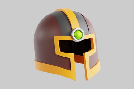 Preview: Gaming helmet with green orb