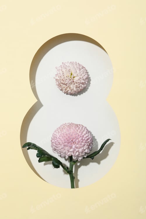 Preview: Concept of 8 march, Women day, top view