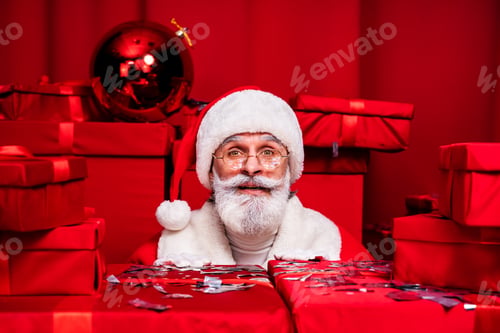 Preview: Santa Claus portrait, Christmas and newyear festive days concepts