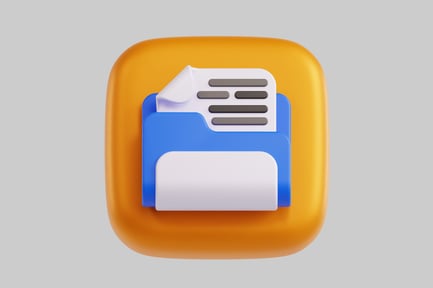 Dossier de documents avec papier de classement