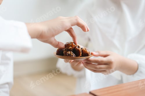 Preview: Hand Pick Dates Fruit, Ramadan Kareem Concept