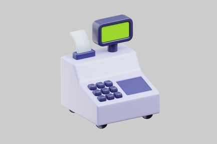 Preview: Minimalist cash register with green screen