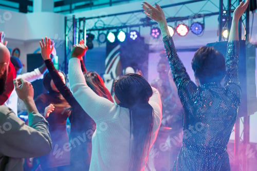 Preview: People partying and raising hands